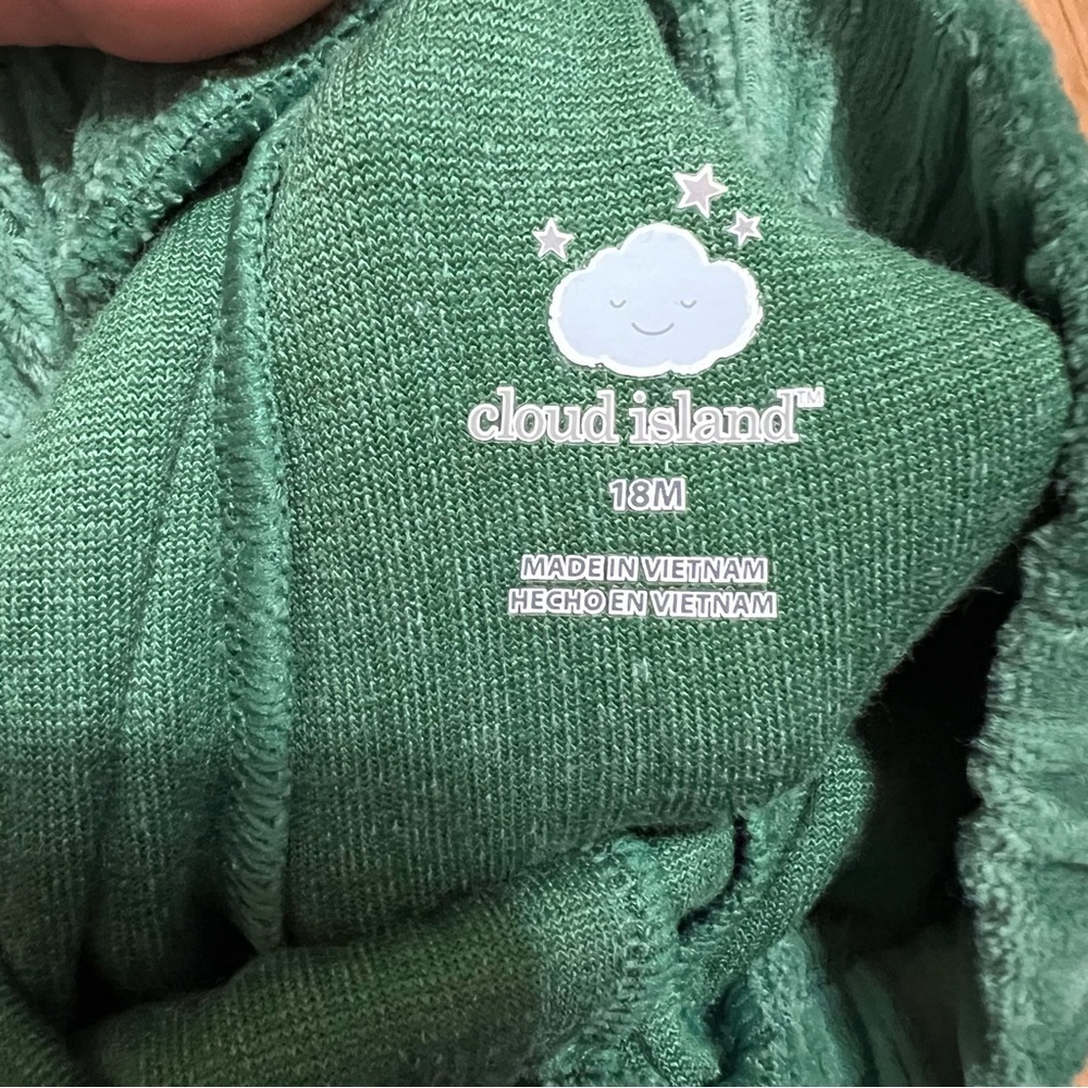 NWT Cloud Island Holiday Cream and Green Baby Corduroy Outfit- 18M - Picture 8 of 10